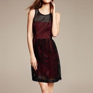 Banana Republic dark navy/red dress